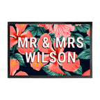 Personalised Tropical Flower Doormat