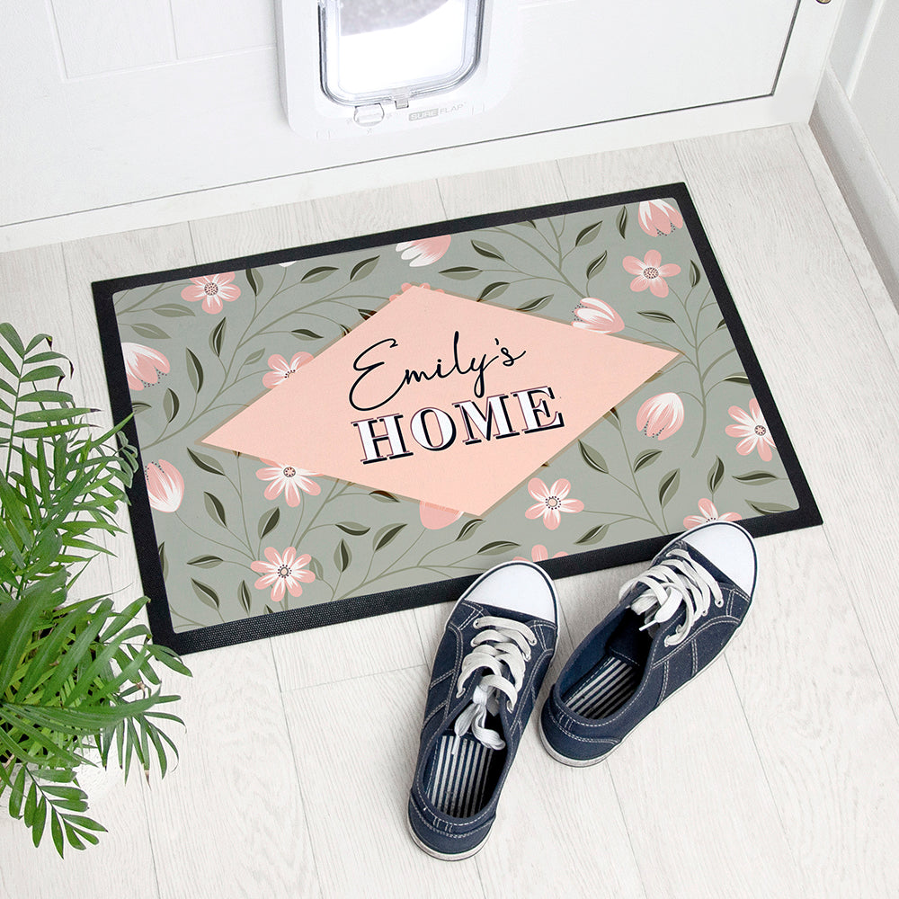Personalised Spring Blossoms Doormat