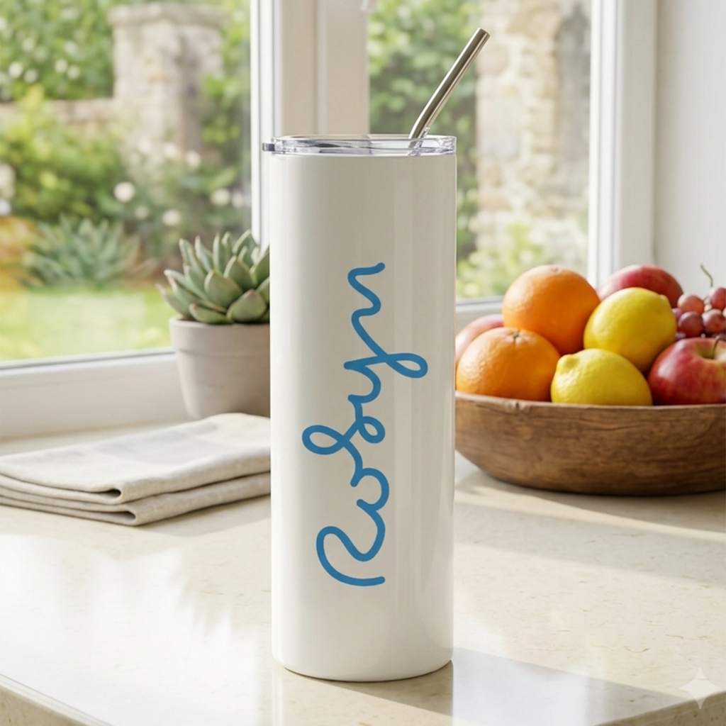 Personalised Summer Island Tumbler - Blue