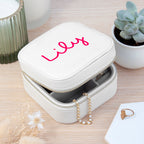 Personalised Summer Style White Jewellery Case - Pink