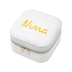 Personalised Summer Style White Jewellery Case - Yellow