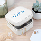 Personalised Summer Style White Jewellery Case - Blue