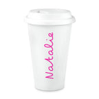 Personalised Summer Style Ceramic Travel Mug - Pink
