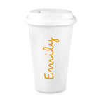 Personalised Summer Style Ceramic Travel Mug - Yellow