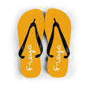Personalised Summer Style Flip Flops - Large - Yellow