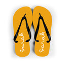 Personalised Summer Style Flip Flops - Medium - Yellow