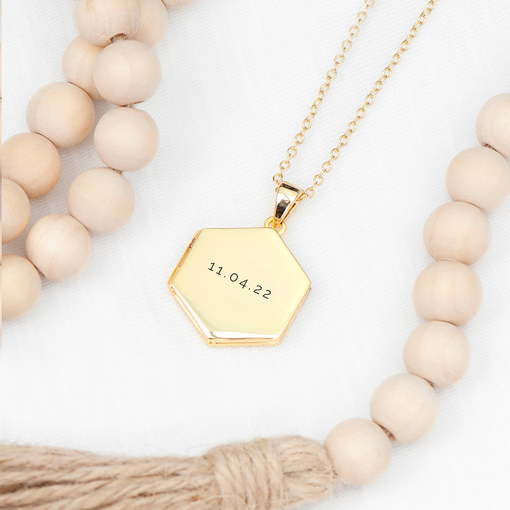 Personalised Hexagonal Photo Locket