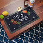 Personalised Floral Bar Mat