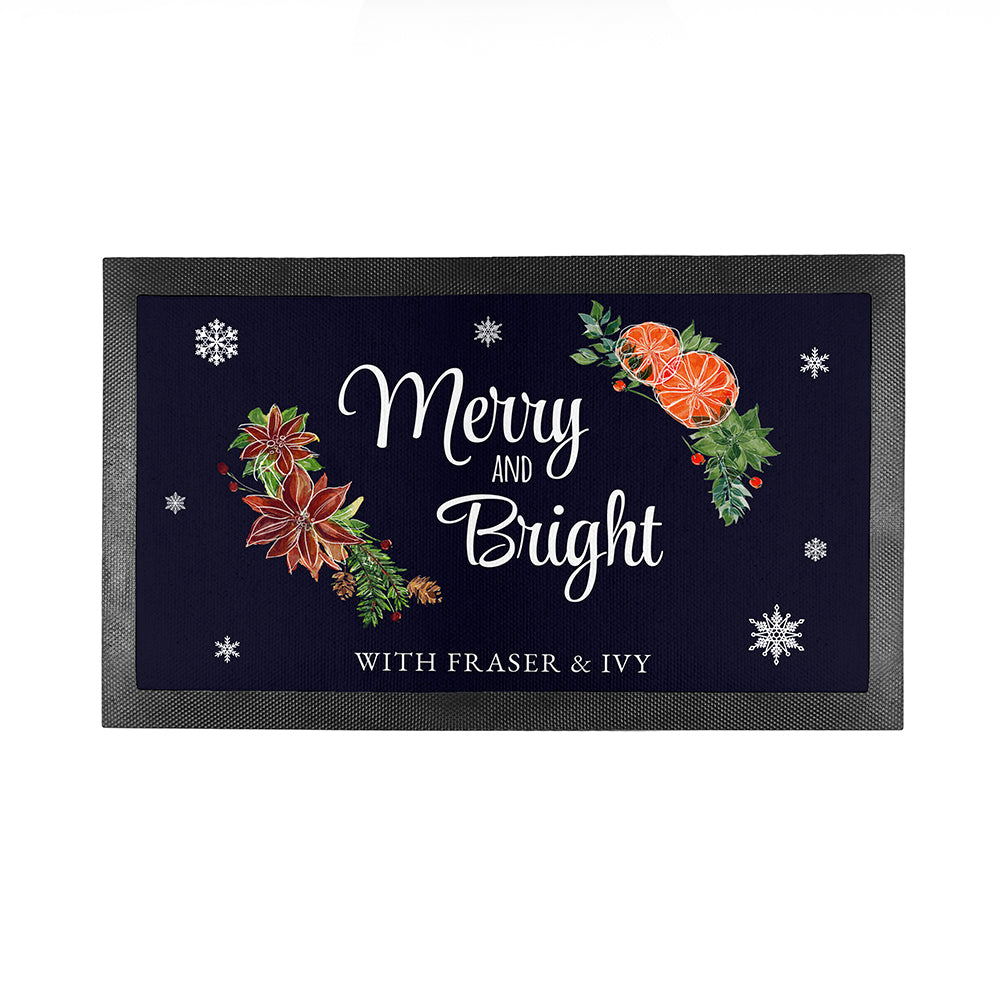 Personalised Floral Bar Mat