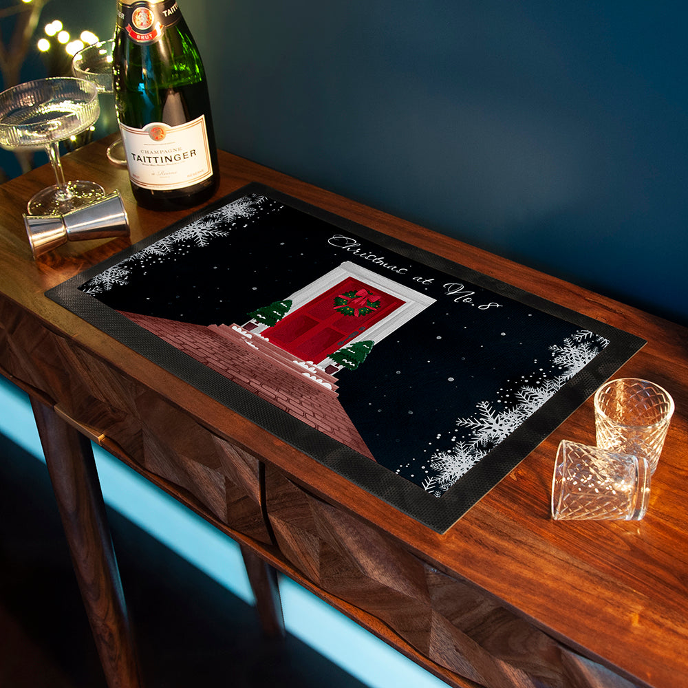 Personalised Festive Door Bar Mat