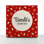 Personalised Cat Treats Christmas Box