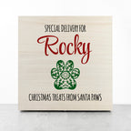 Personalised Pet Paw Christmas Treats Box
