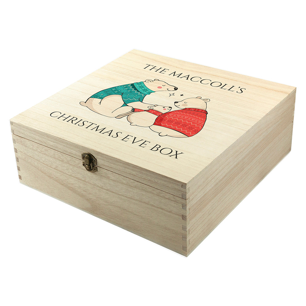 Personalised Polar Bear Christmas Eve Box - Large
