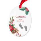 Personalised Baby's First Christmas Oval Ornament