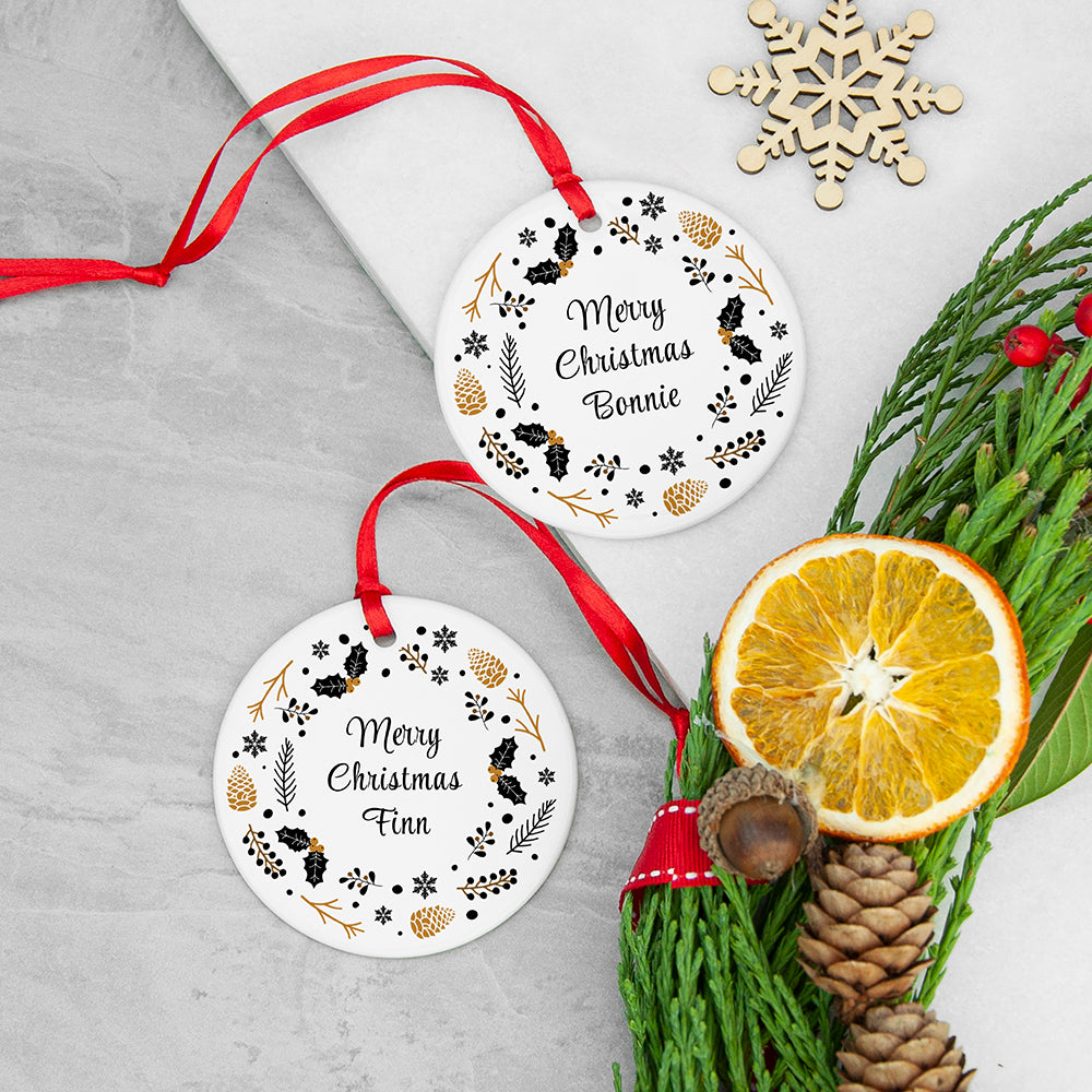 Personalised Botanical Nordic Ornament