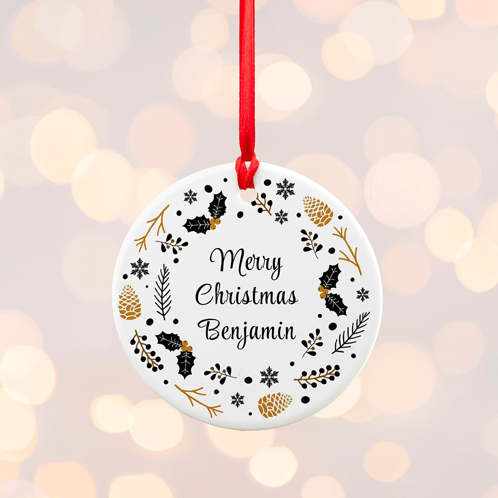 Personalised Botanical Nordic Ornament