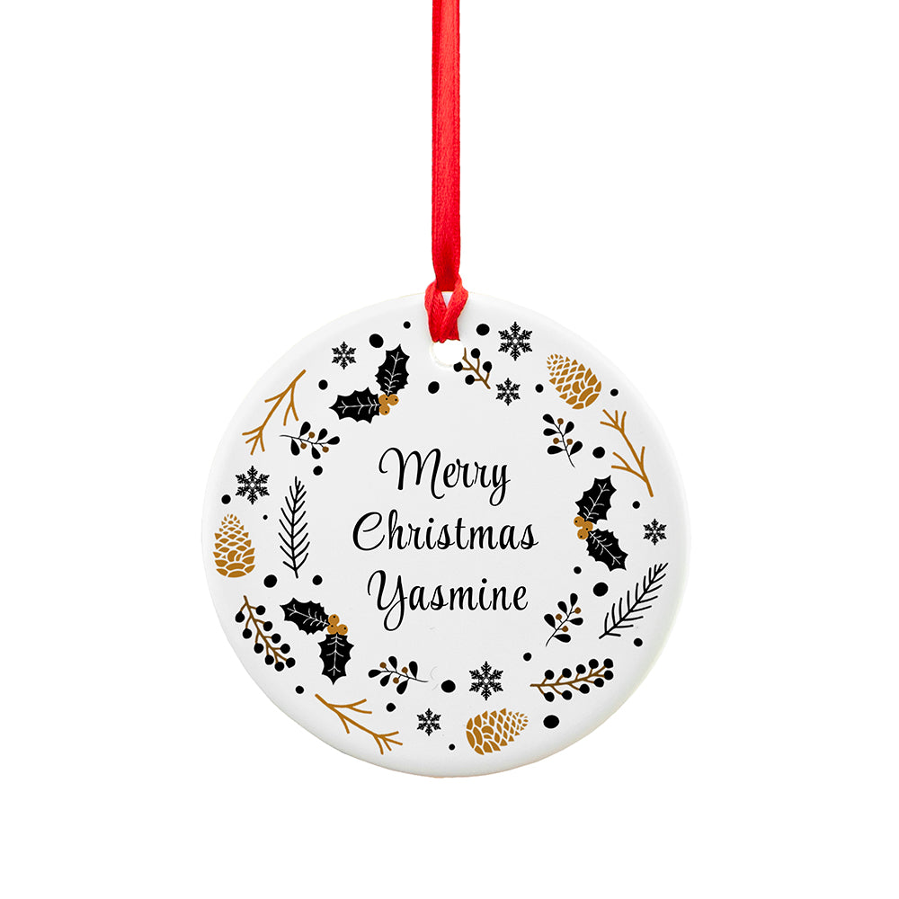 Personalised Botanical Nordic Ornament