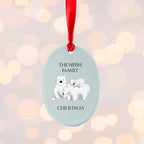 Personalised Sentimental Polar Bear Oval Ornament