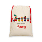 Personalised Kid's Christmas Train Christmas Sack