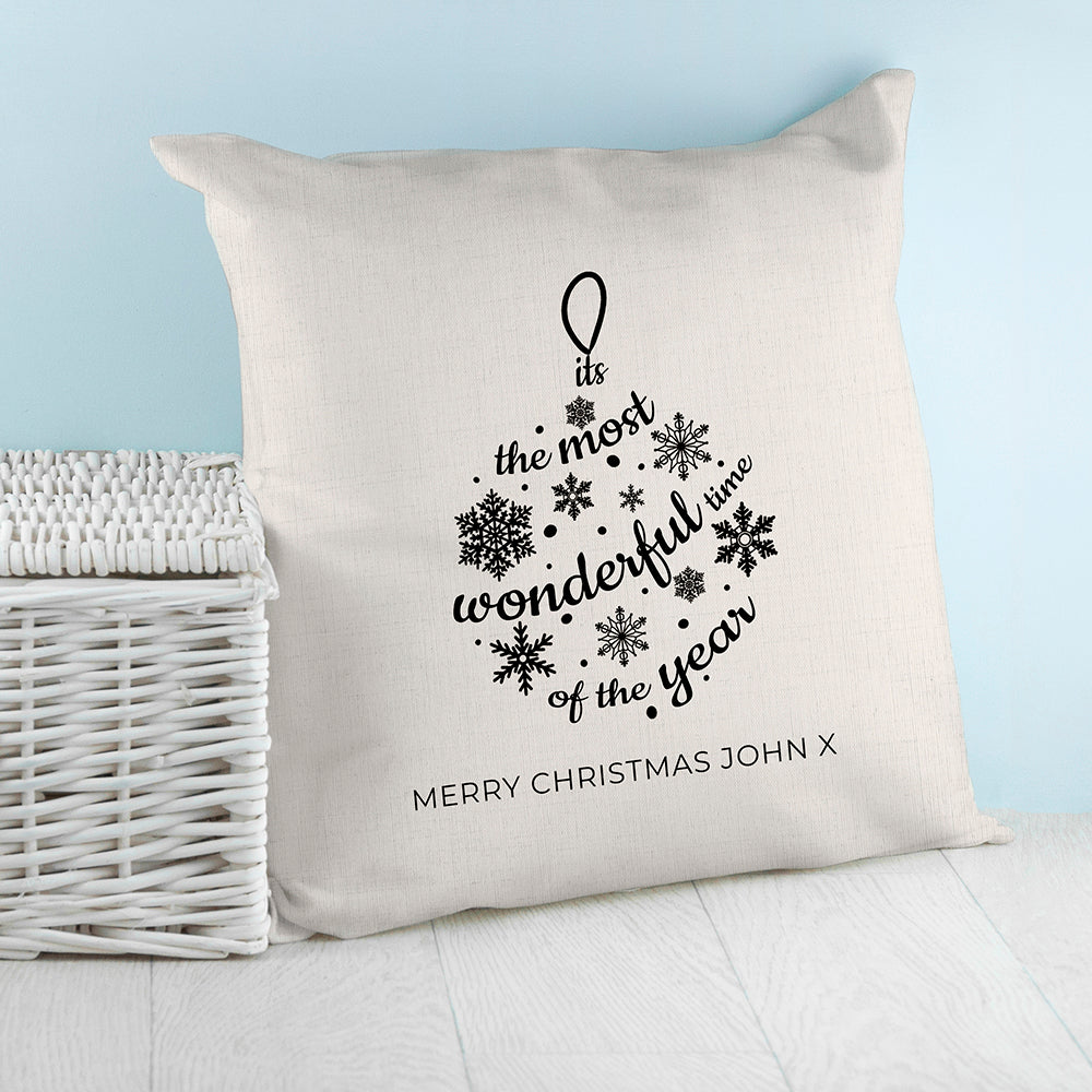 Personalised Bauble Cushion Cover