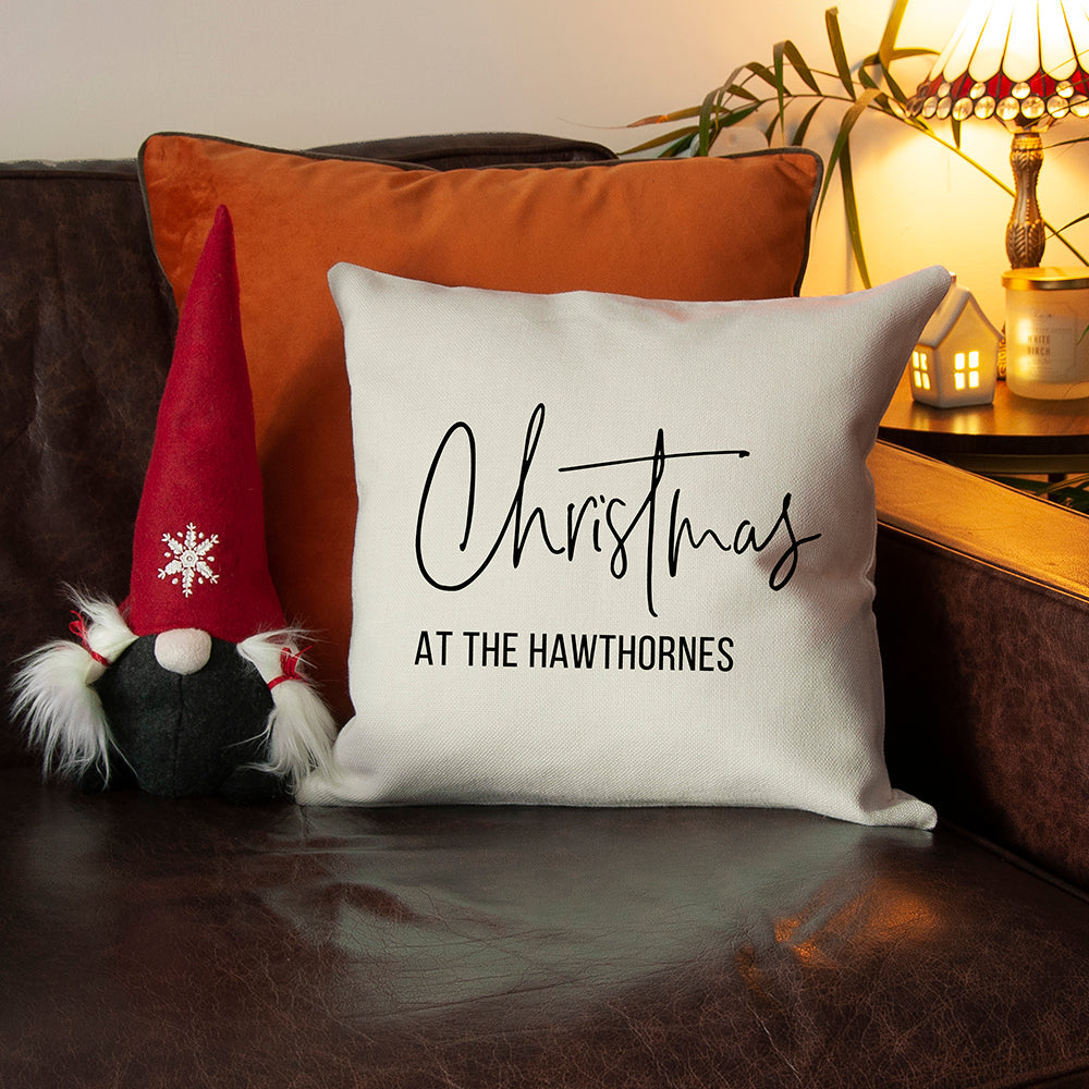 Personalised Family Christmas Cushion Cover