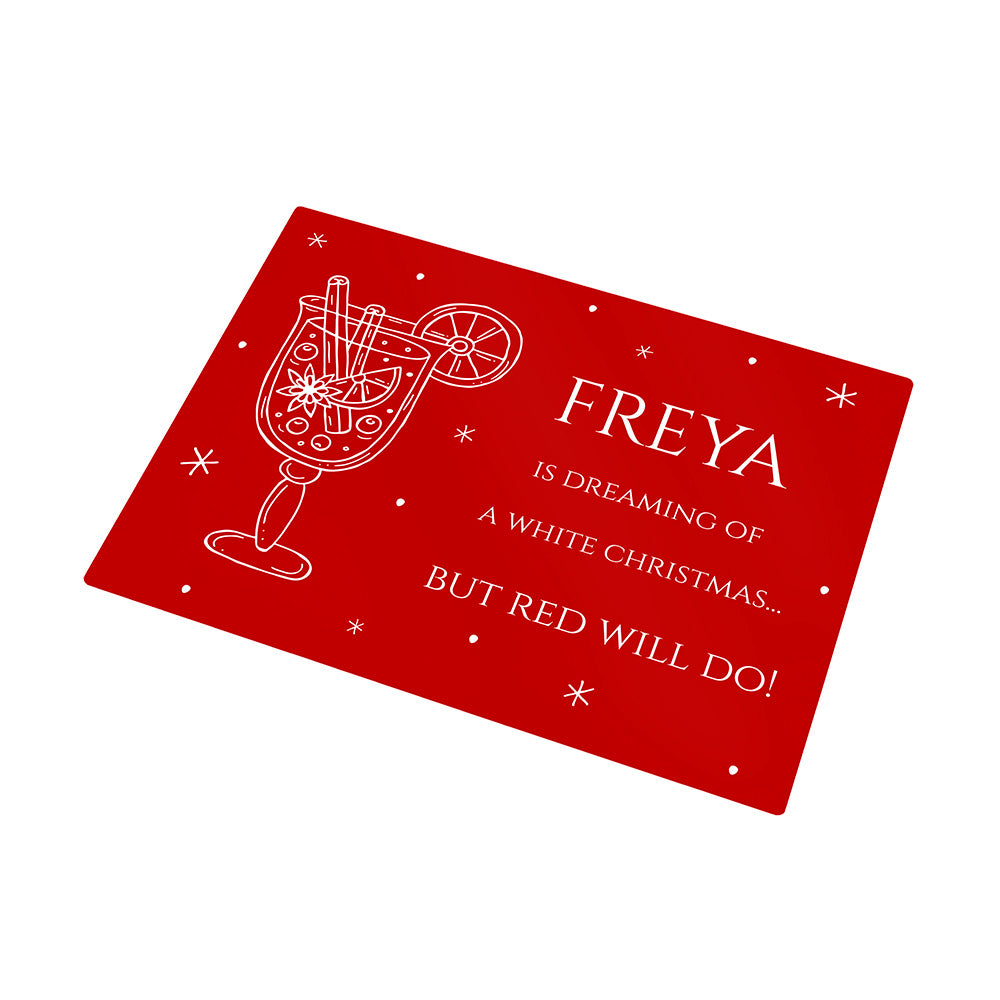 Personalised Mulled Wine Pun Rectangular Chopping Board