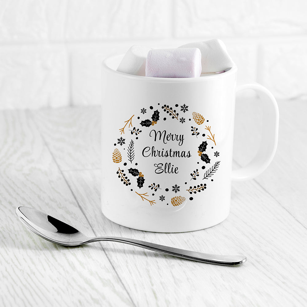 Personalised Nordic Botanical White Mug