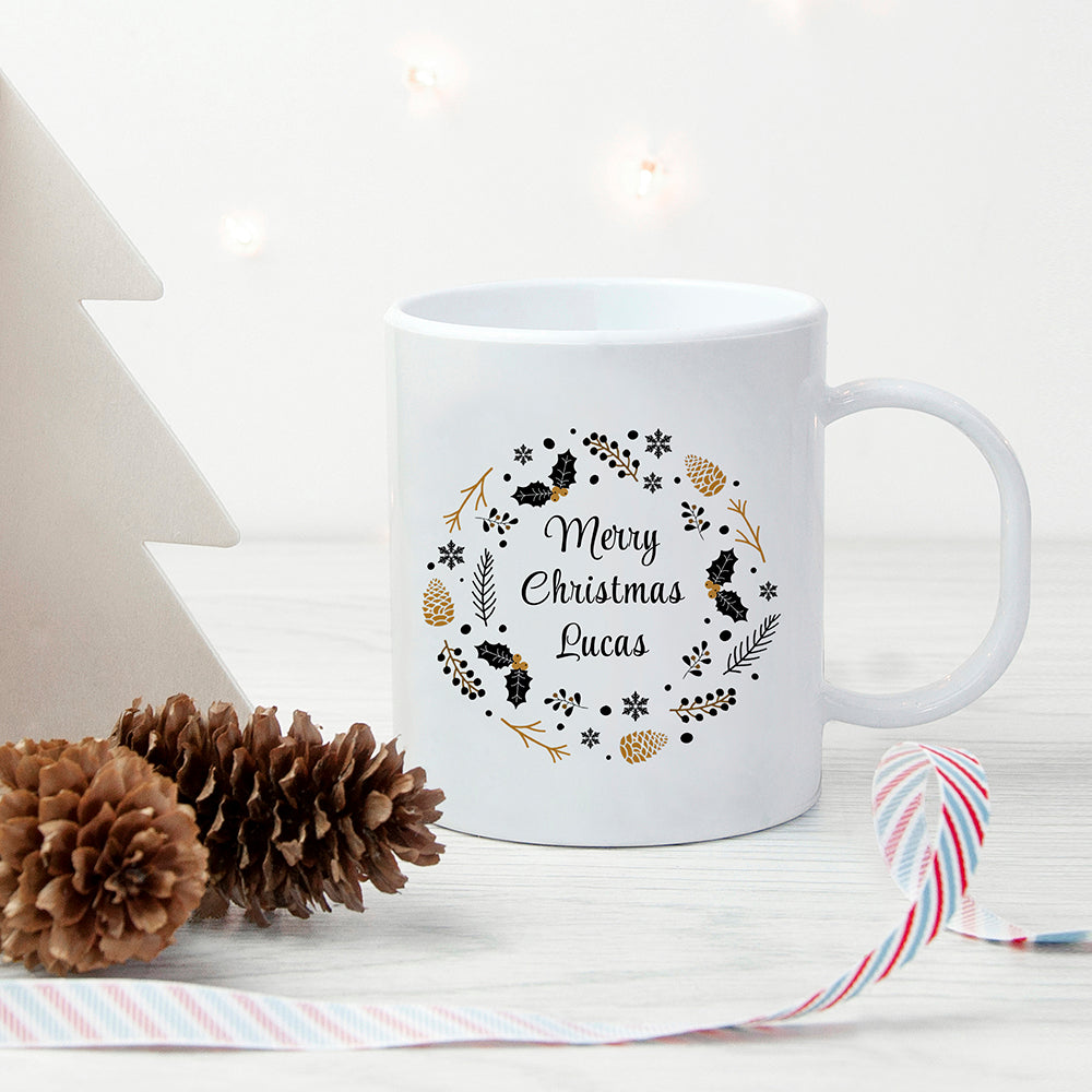 Personalised Nordic Botanical White Mug