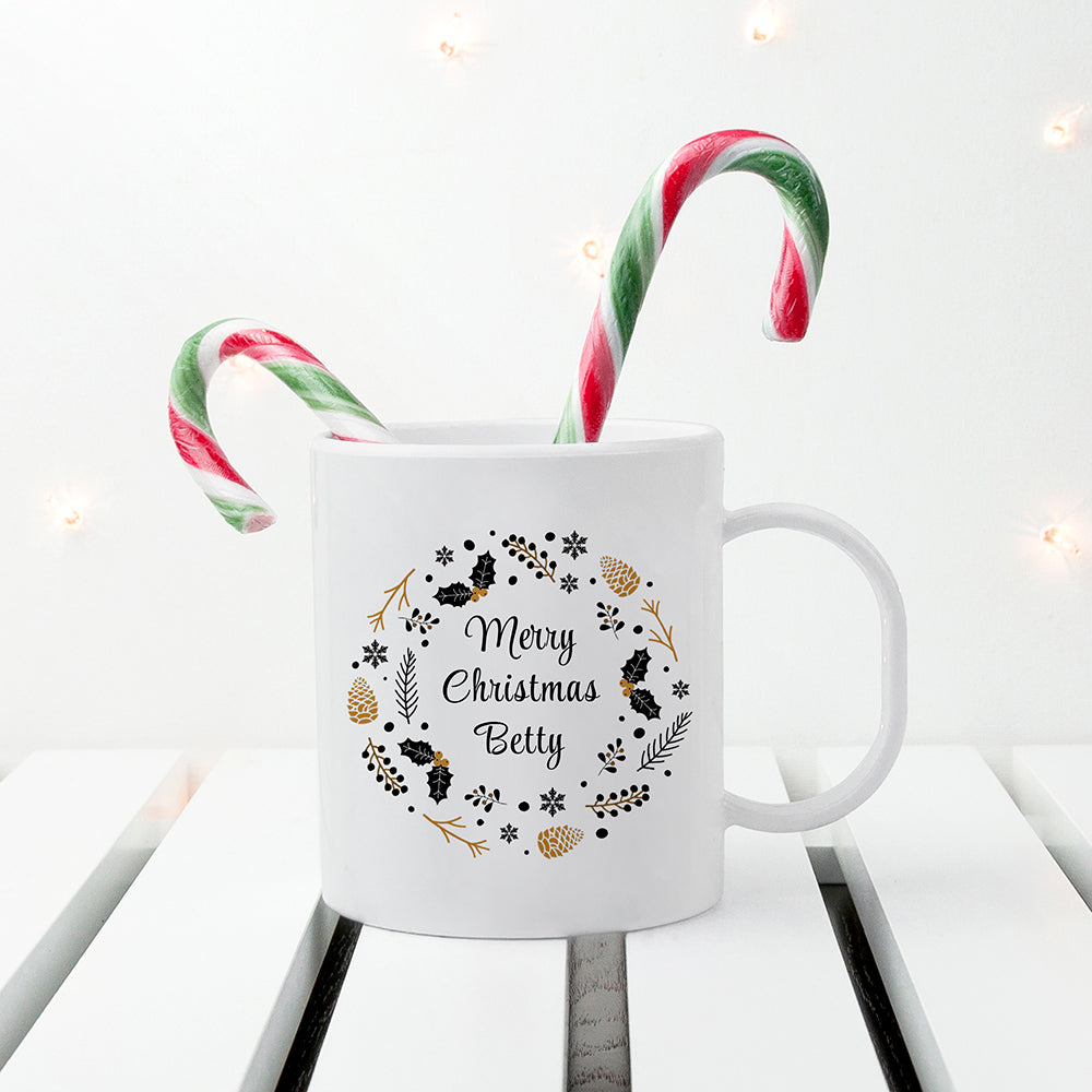 Personalised Nordic Botanical White Mug