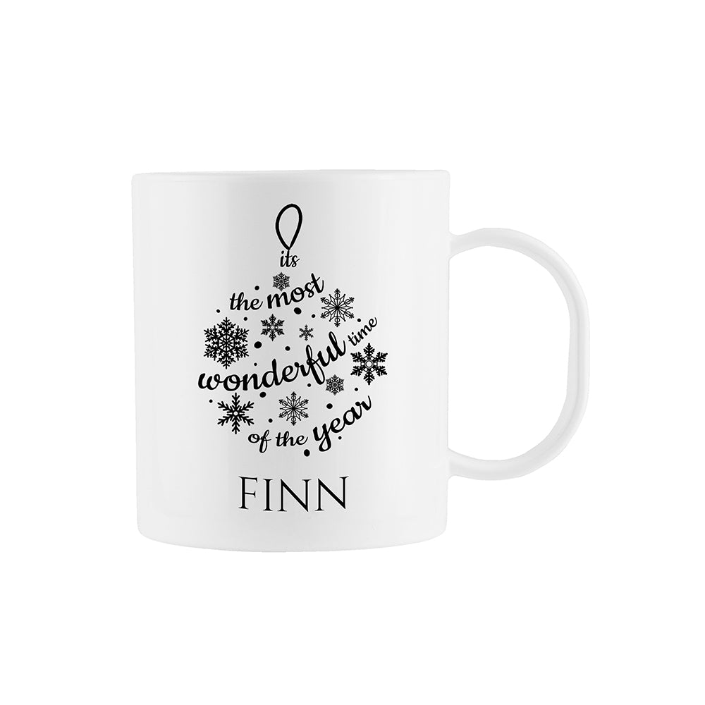 Personalised Christmas Bauble White Mug