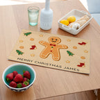 Personalised Christmas Gingerbread Placemat