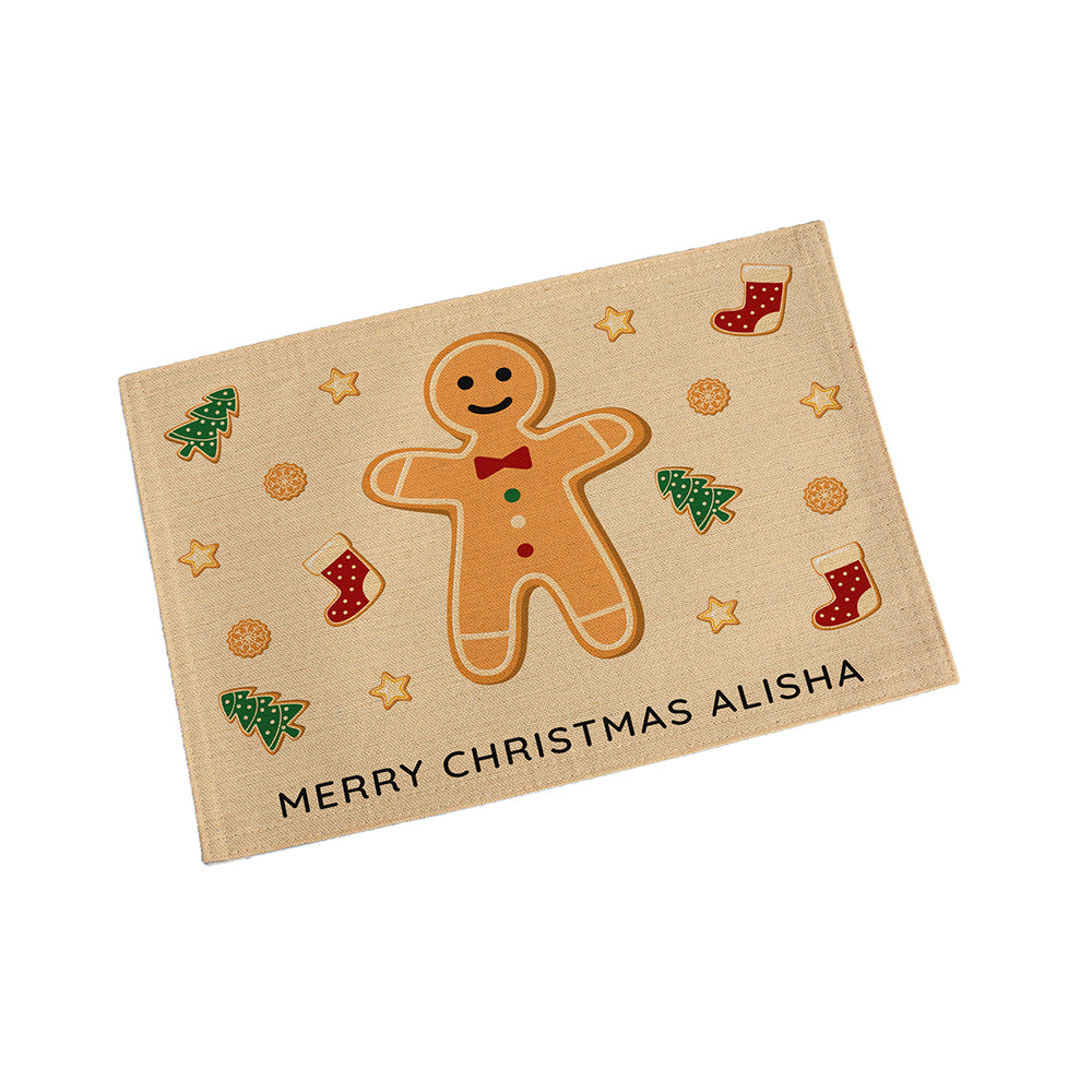 Personalised Christmas Gingerbread Placemat