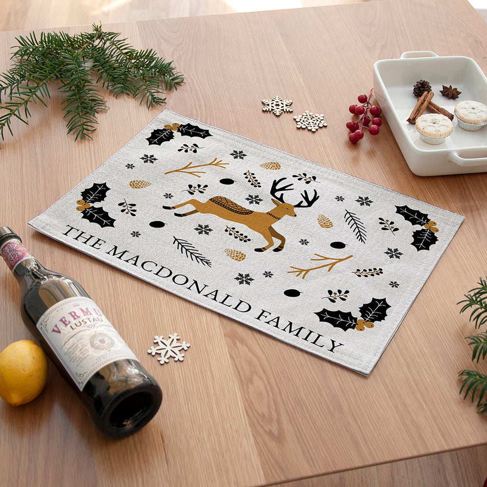 Personalised Nordic Woodland Placemat