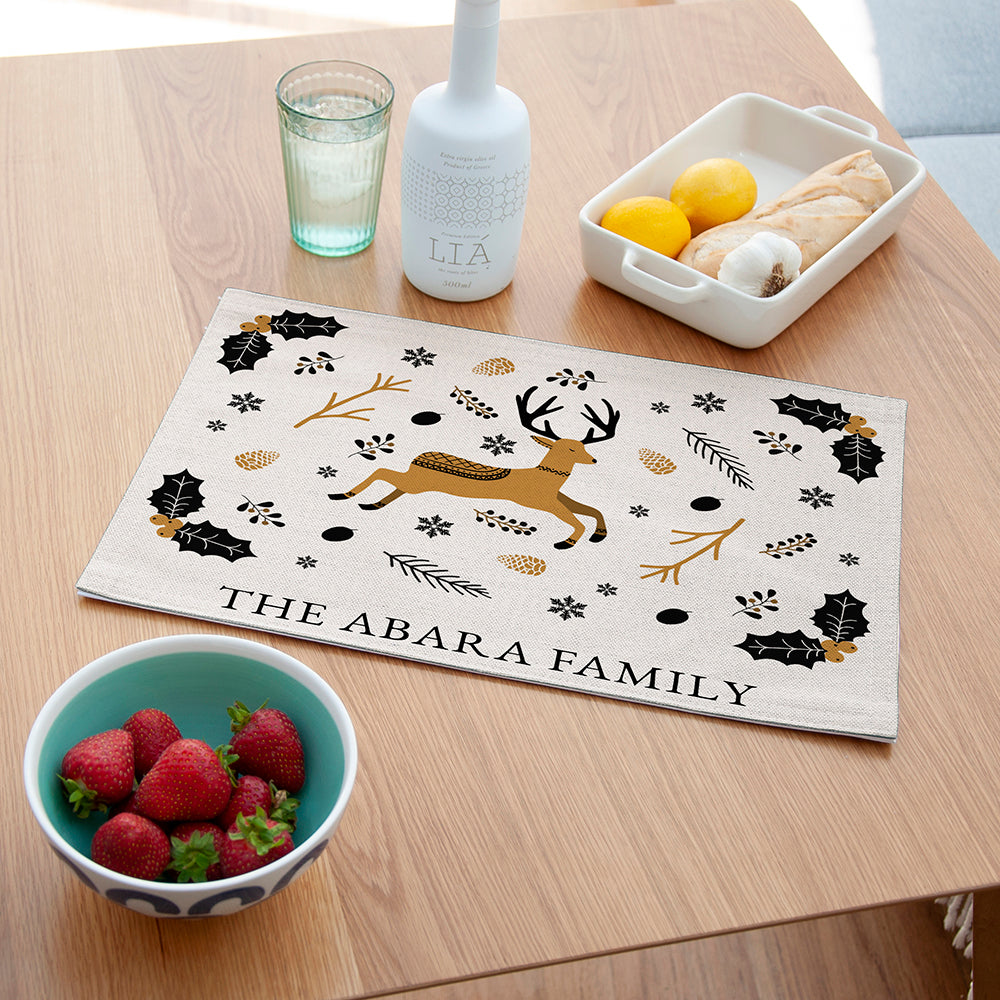 Personalised Nordic Woodland Placemat
