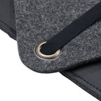 Monogrammed Black Vegan Apple Leather Laptop Sleeve - 13 inch
