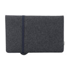 Monogrammed Black Vegan Apple Leather Laptop Sleeve - 13 inch