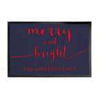Personalised Merry and Bright Christmas Indoor Doormat