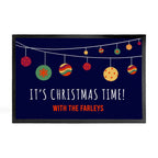 Personalised Christmas Bauble Indoor Doormat