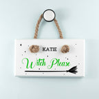 Personalised Halloween Witches Broom Sign