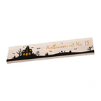 Personalised Haunted House Halloween Mantle Sign