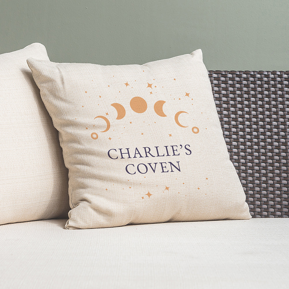Personalised Celestial Moon Phase Cushion Cover
