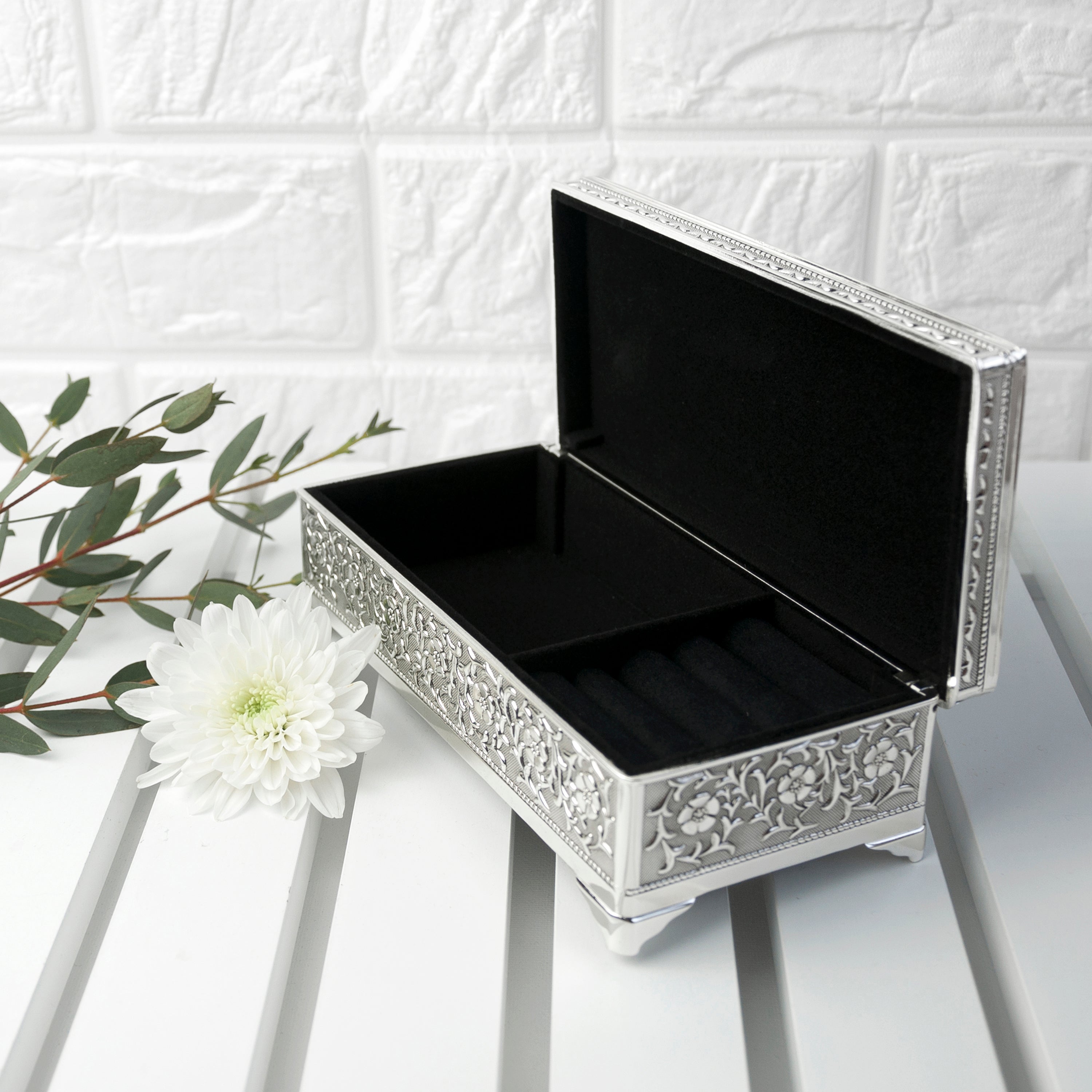 Personalised Diwali Silver Trinket Box