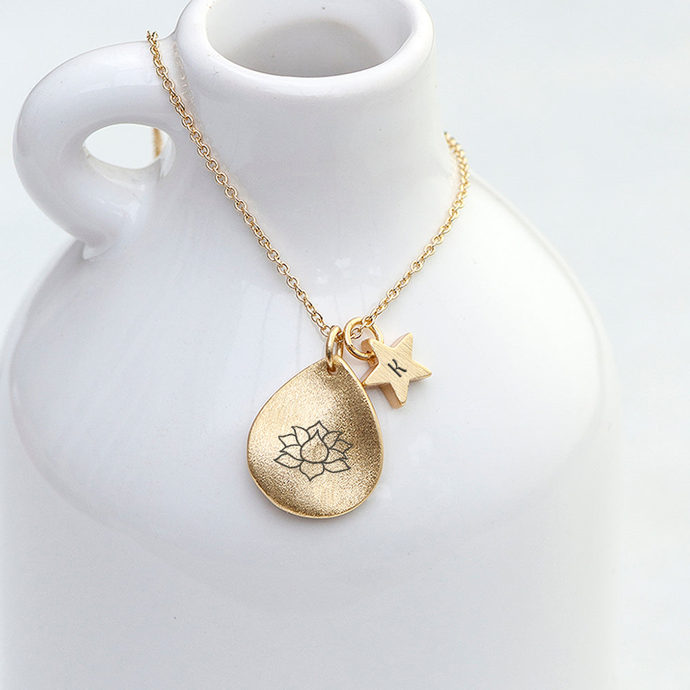 Personalised Diwali Petal Lotus Necklace