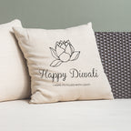 Personalised Diwali Lotus Cushion Cover