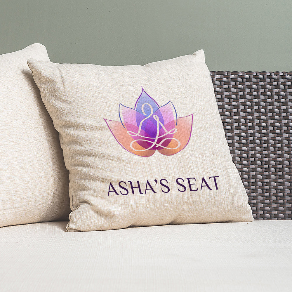 Personalised Colourful Lotus Cushion Cover