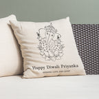 Personalised Diwali Ganesh Cushion Cover