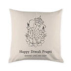 Personalised Diwali Ganesh Cushion Cover