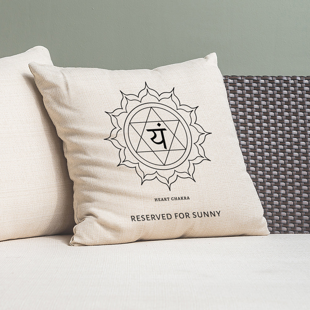 Personalised Diwali Heart Chakra Cushion Cover
