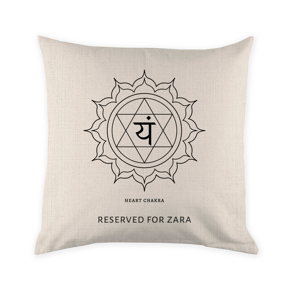 Personalised Diwali Heart Chakra Cushion Cover