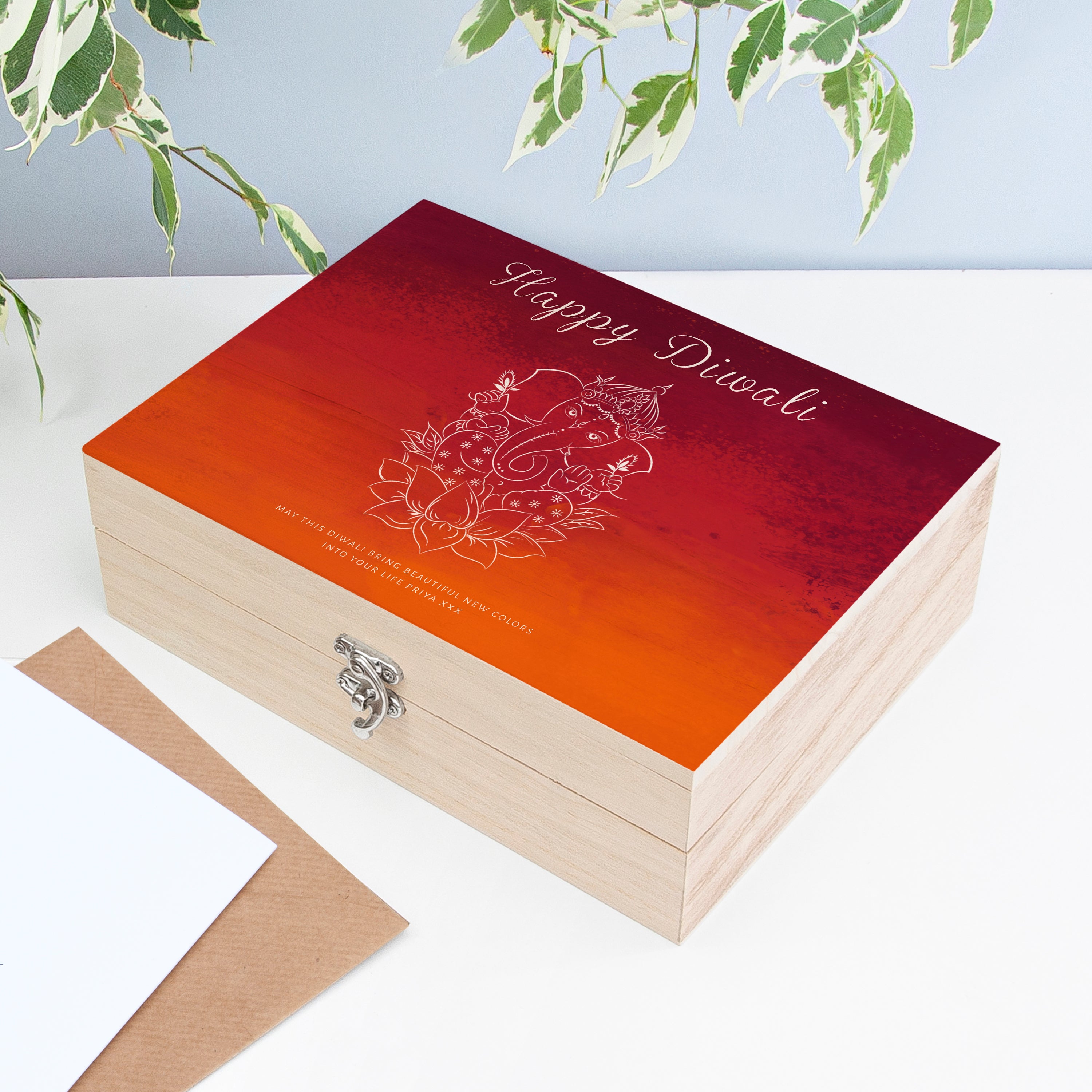 Personalised Diwali Ganesh Keepsake Box